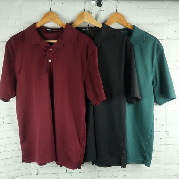 Sport-Tek Other - SPORT TEK POLO SHIRT BUNDLE GREEN BURGUNDY & BLACK SIZE MEDIUM